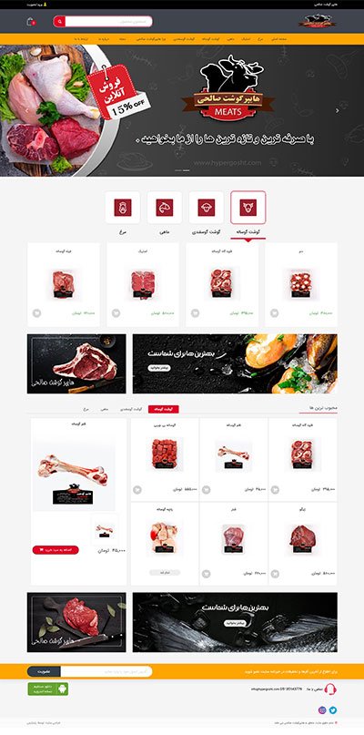طراحی سایت هایپر گوشت صالحی
